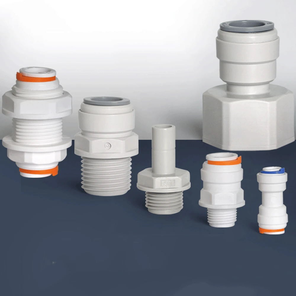 

1/4" 3/8" 1/2" Inch OD Tube POM Quick Fitting Connector Aquarium Water Purifier Filter RO System