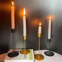 Nordic Single Head Simple Iron Art Candle Holders Christmas Table Ornaments Romantic Wedding Decoration Metal Candlestick 2