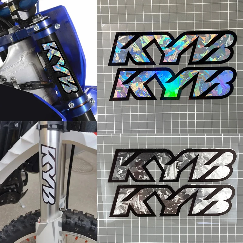2PCS KYB 오토바이 충격 흡수기 스티커 방수 오토바이 프론트 포크 비닐 데칼 KTM BMW YAMAHA Kawasaki Suzuki