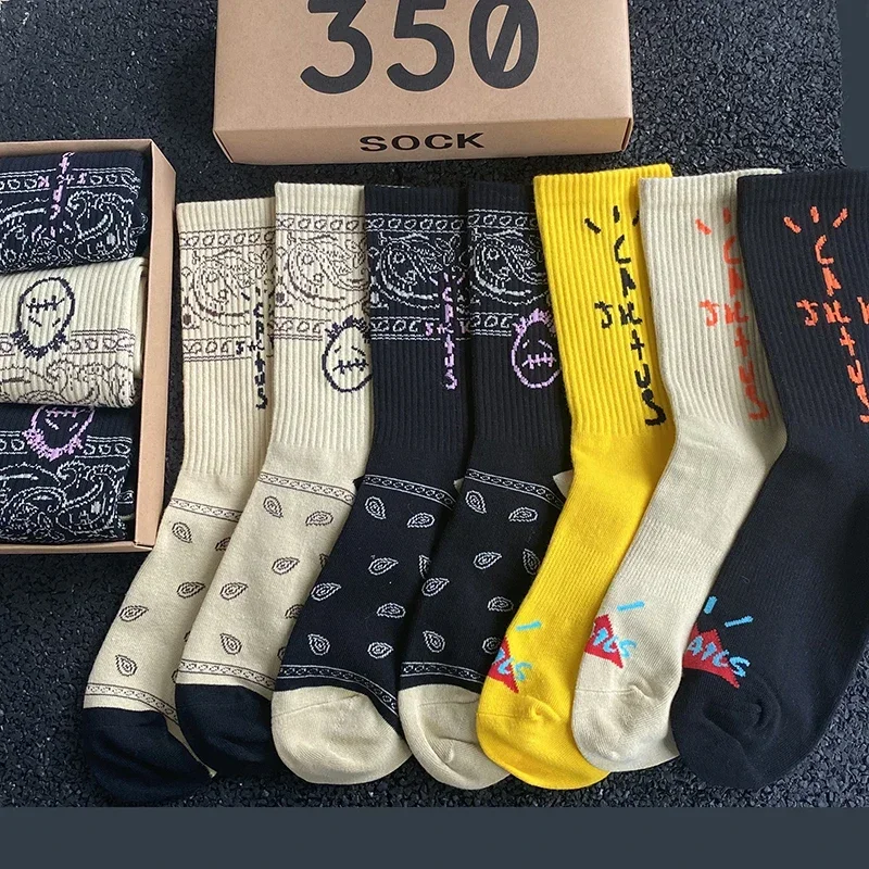 Men's Sports Street Style Hip Hop Crew Socks - 3 Pairs