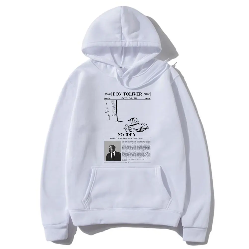 Rapper Don Toliver Heaven or Hell Album Graphic Hoodie Men's Hip Hop Fashion Hooded Tracksuit Unisex Casual Fleece Sweatshirt