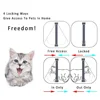 Dog Cat Flap Door with 4 Way Security Lock Flap Door for Dog Cats Kitten ABS Plastic Small Pet Gate Door Kit Cat Dogs Flap Doors 4