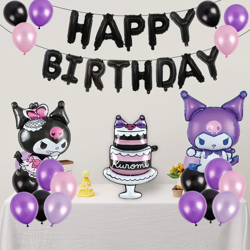 

Sanrio Мультяшные воздушные шары с изображением Kuromi My Melody почтовый дизайн подходит для ночных магазинов уличных поставщиков дней рождения