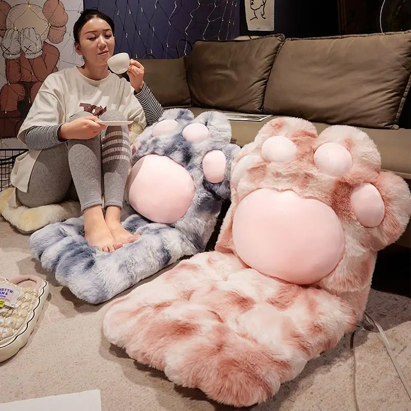 

Подушка в виде кошачьей лапы, мягкие подушки, домашняя плюшевая подушка для кресла, диванная подушка, встроенная плюшевая подушка для спины