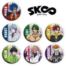 

7pcs/1lot Anime SK8 The Infinity Miya Joe Langa Shadow Figure 924Metal Badges Round Brooch Pin Badge Bedge Gifts Kids Toy