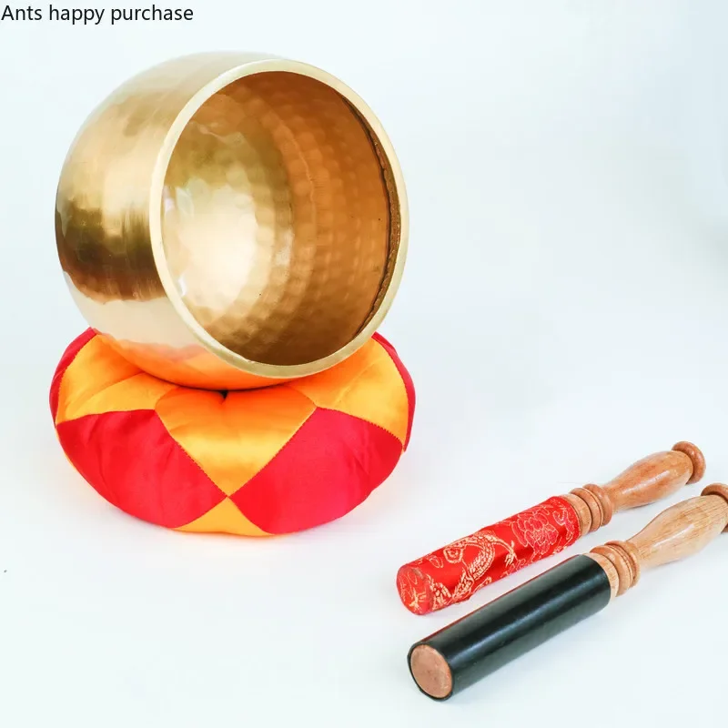 Handmade Copper Bowl Tibetan Singing Bowl Set Yoga Meditate Buddha Sound Bowls Practice Temple Tibetan Bowls Buddhist Supplies 2