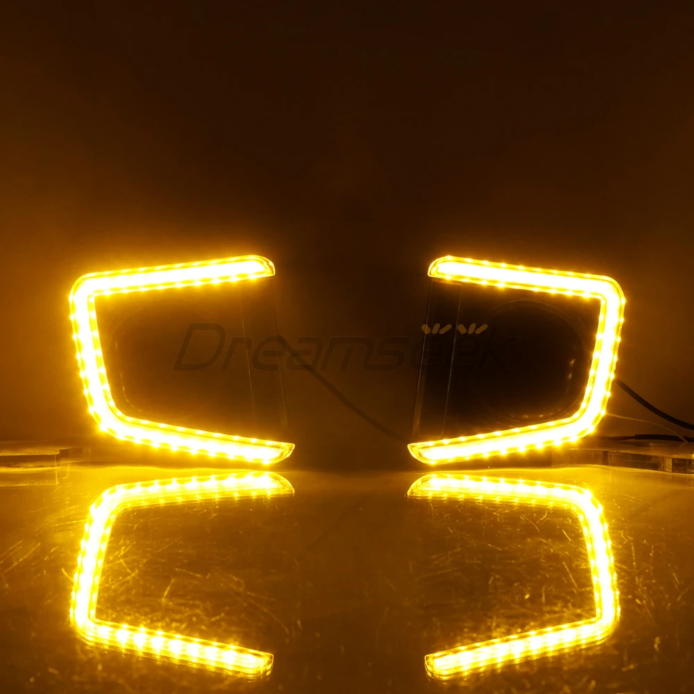 LED Daytime Running Light DRL For Toyota Tundra SR / SR5 / TRD PRO / Limited / Platinum / XK50 2014-21 Fog lamp With Turn Signal