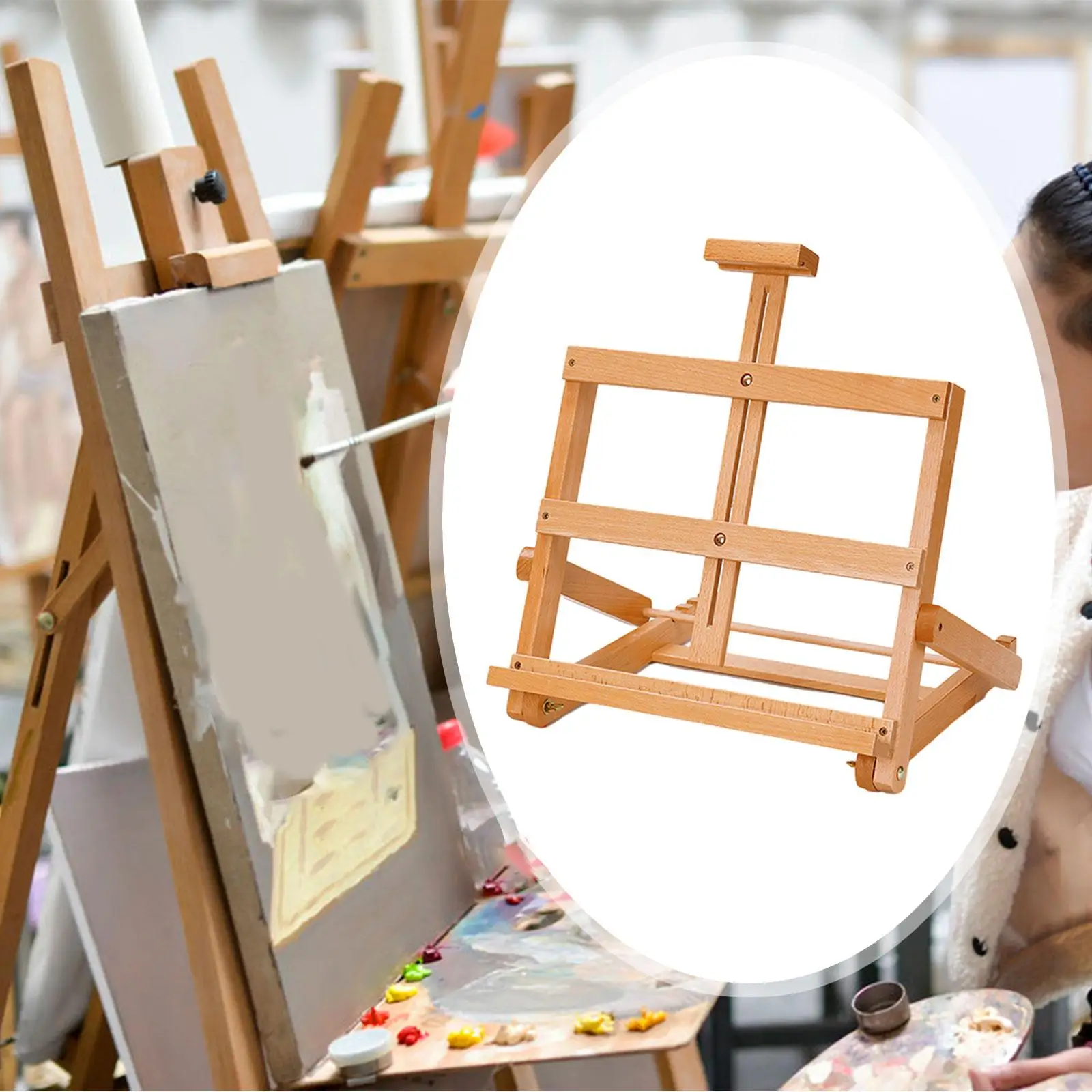 Tabletop Easel Stand Portable Folding Space Saving Drawing Board Painting Easel for Painters Adults Children Beginners Sketching