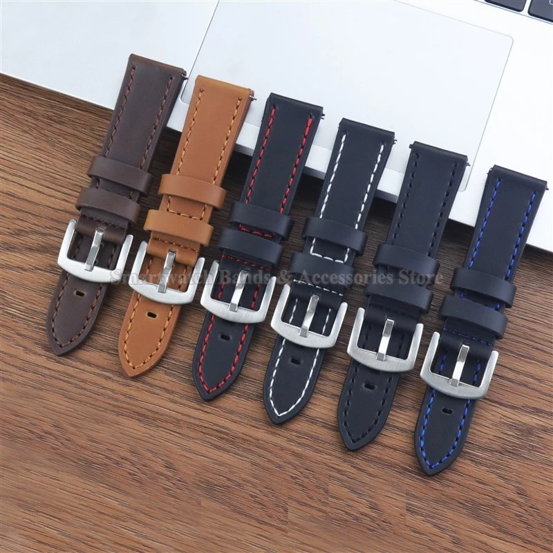 Premium Leather Smartwatch Band with Universal Quick Release Clasp