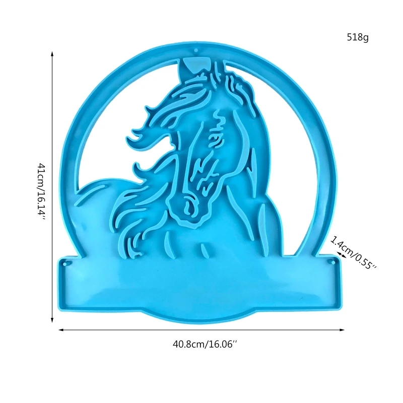 Horse Silicone Molds Resin Cattle Mould Animal Craft Keychain Pendant Mold DIY Farm Doorplate Ornament Crafts Tool