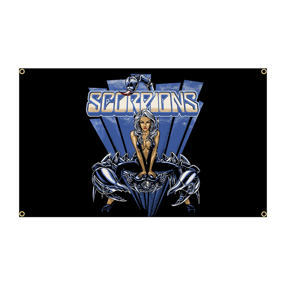 FLAGDOM 90X150CM 3X5Ft Scorpions Band Flag Famous German Rock Band
