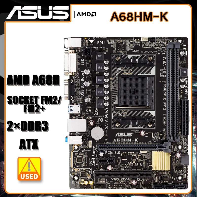 ASUS A68HMK Motherboard Kit A10 6700 CPU DDR3 8G Set With, 55 OFF