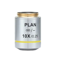 Professional 4X 10X 20X 40X 100X Infinity Plan Objective Lens 195 Achromatic Objectives for Olympus Microscope 3