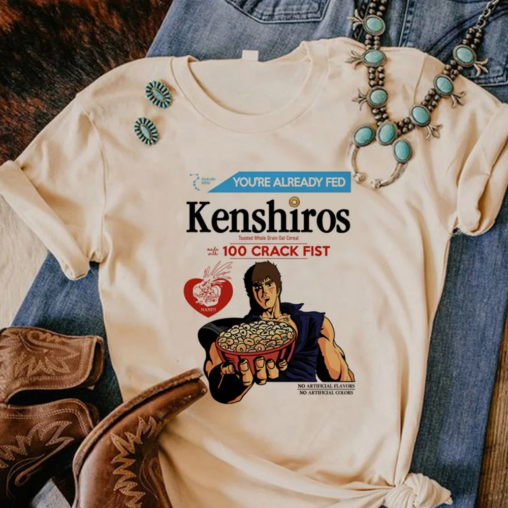 

Футболка Kenshiro с аниме, женская летняя футболка Y2K, забавная графическая Одежда для девочек