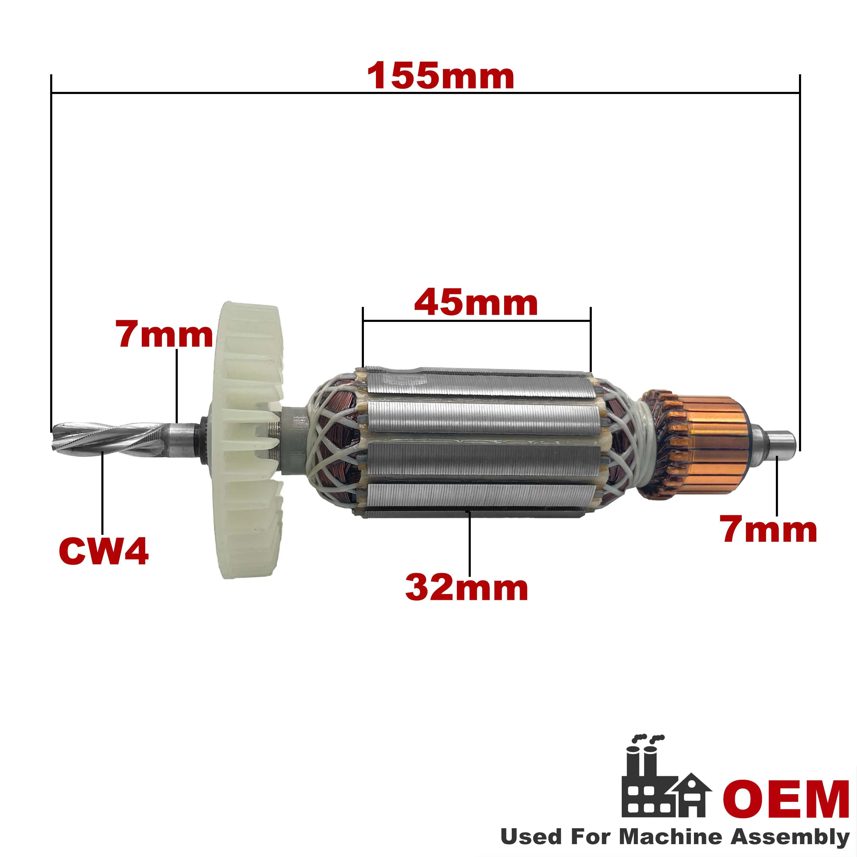 AC 220V 240V HP1620 HP1641 HP1640 HP1621 Armature Rotor For MAKITA Impact Drill Spare Parts Hammer Drill 517458-1