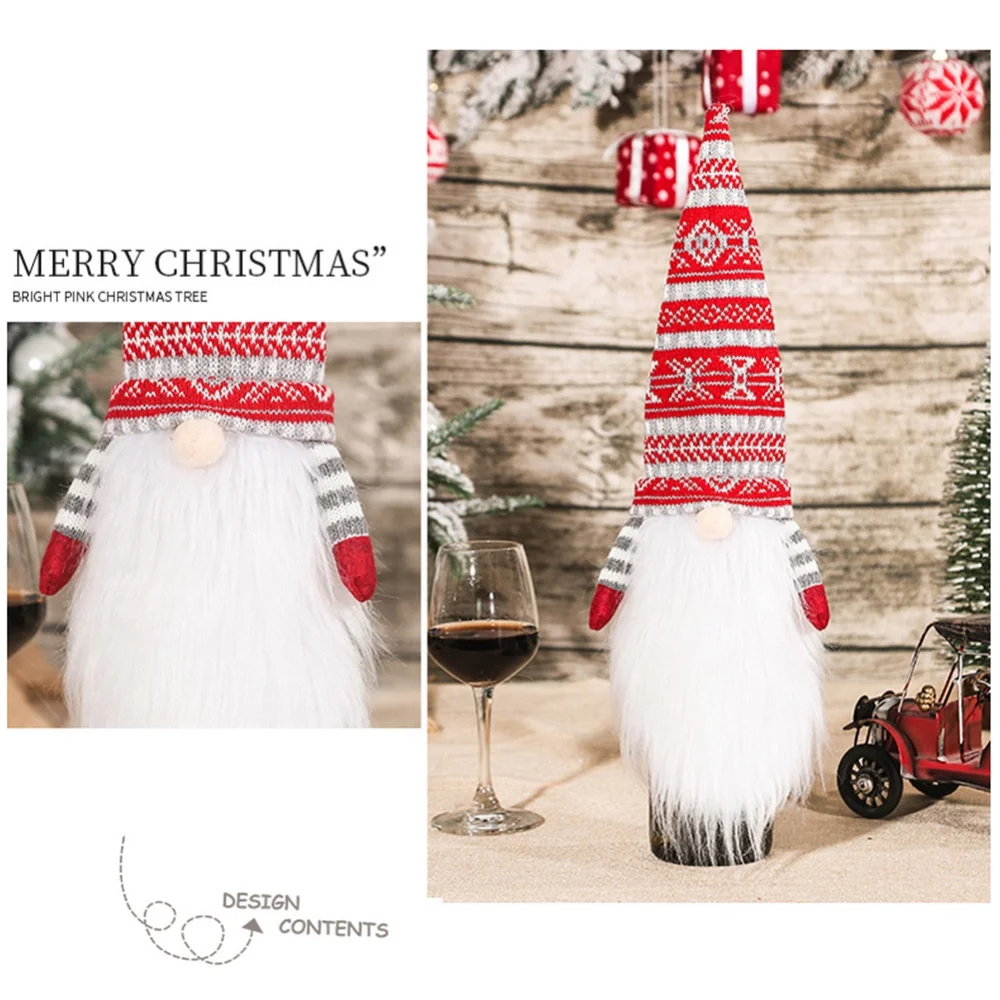 1X(COUVERTURE DE BOUTEILLE de Vin de Pull de NoëL, Pull de Bouteille de