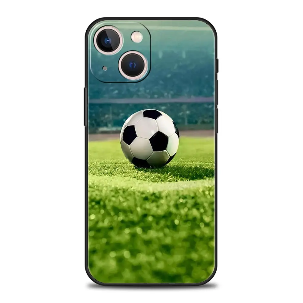 Luxury Black Protection Cover - Football Passion Soccer Ball Design Phone Case