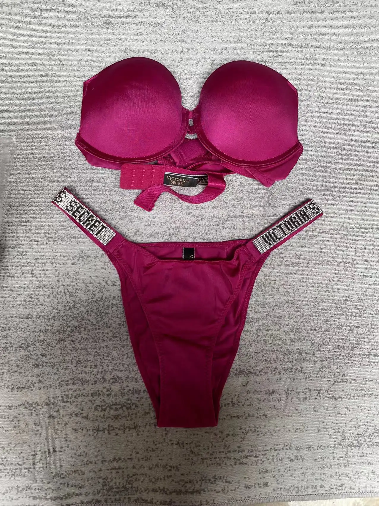 Victoria's Secret-Conjunto de Roupa Interior Ajustável em Strass para  Mulheres, Brilhante, Respirável, Recolhimento, Sexy, Novo - AliExpress