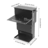 Rainproof Suspended Feeder with Covered, Black Animal Feeder Hanging Deer Feeder, Hanging Deer Feeder with Lid