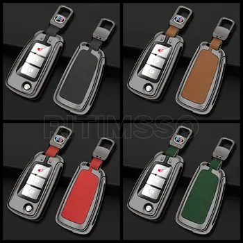Custodia per chiave a scatto per auto in pelle di metallo Shell per Nissan Qashqai J11 X-trail Murano MAXIMA ALTIMA Juke Protector Fob accessori - Custodia per chiave a scatto per auto in pelle di metallo Shell per Nissan Qashqai