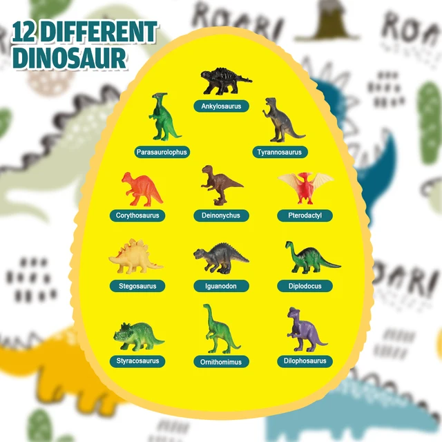 Jumbo Dino Egg Dinosaur Eggs Dig Kit with 12 Different Dinosaur Toys for Kids Archaeology Paleontology Science Educational Gifts 3