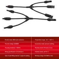 Solar Panel Y Branch 30A 1000V Electrical Solar Connector 30A 1000V Waterproof Solar 1 To 3 Solar Cable Wire Plug Tool Kit 2