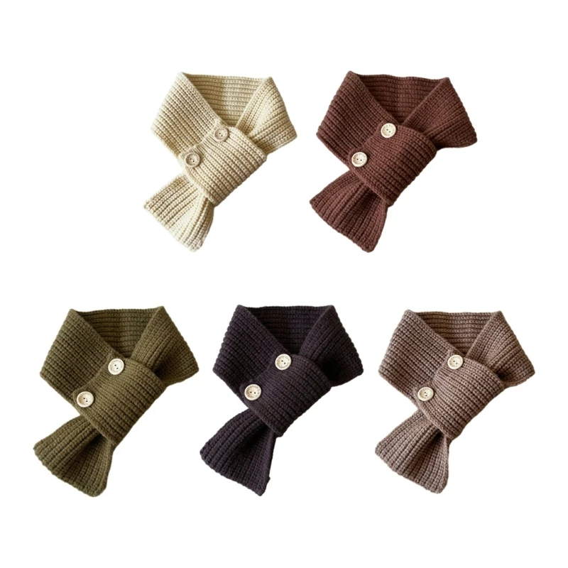 

Colorful Knitted Baby Scarf for Girls & Boys Autumn Winter Children Warm Scarves