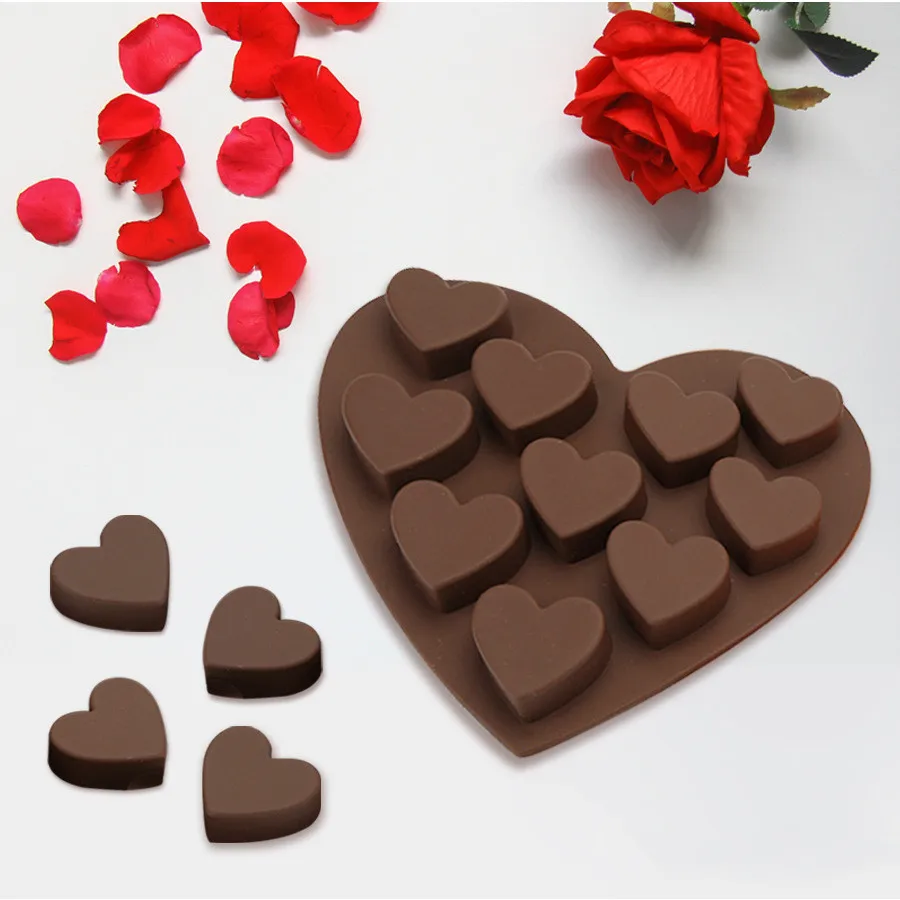 Creative Heart Chocolate Molds, 8/15 Cavities Silicone Mold, DIY Cake  Topper Accessories 3D Decoration Baking Moulds Tools