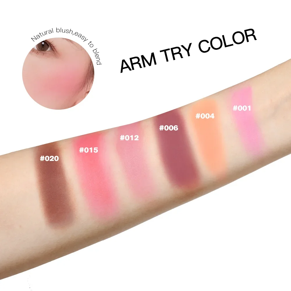 Embossed Powder Blush Peach Pink Coral Tint Makeup 3D Relief Blush Palette Brown Cheek Contour Rouge Cosmetics Face Brightens powder blusher blush powder blush plate facial blusher
