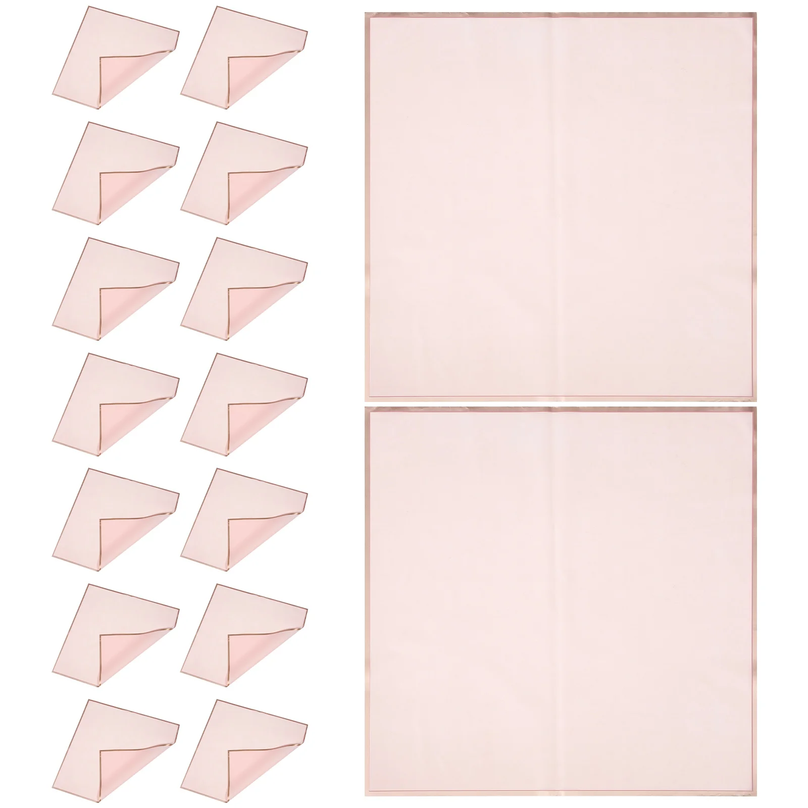 

20 Sheets Phnom Edged Jelly Film Wrapped Floral Paper Flower Wrapping Powder Wraps Material for Wrappings
