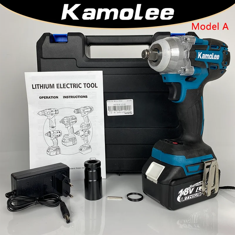 refrigeration tools combined flaring tool refrigerant meter set tube expander vtb 5b with toolbox for refrigerators kit [1x5.0Ah Battery + ToolBox] Kamolee DTW285 2 in 1 520N.m Electric Brushless Cordless Wrench  Compatible with 18V Makita Battery