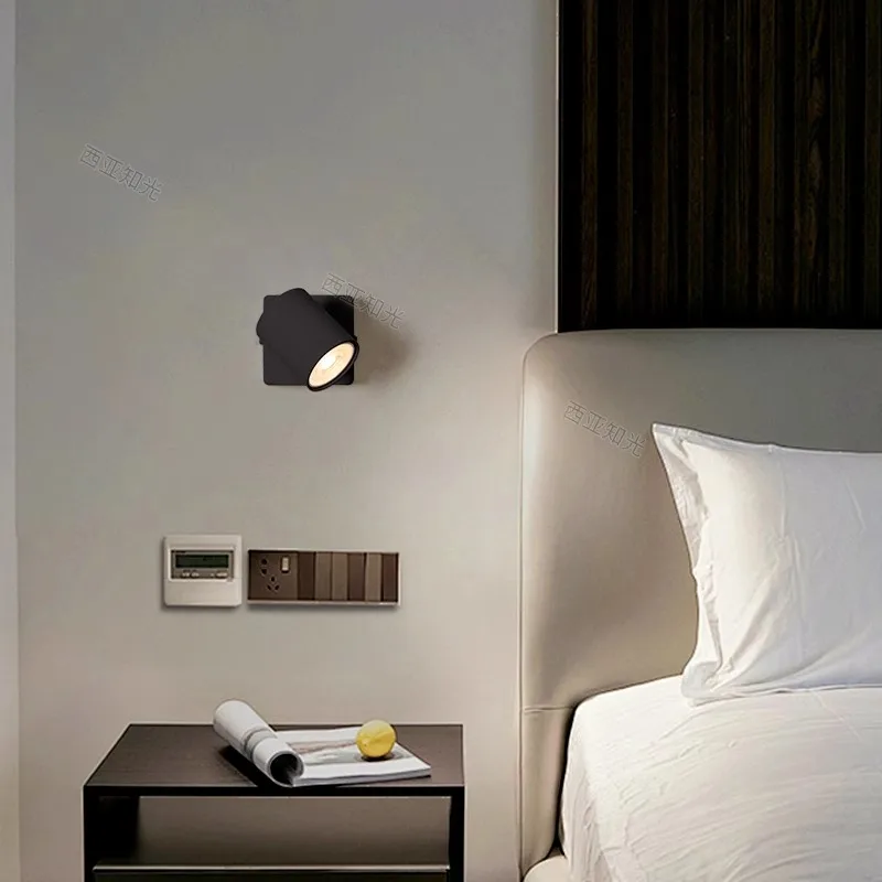 Led Wall Lamp Replacement GU10 Bulb Spotlight Simple Modern Reading Light bBdroom Beside Spot Lights White Black Color Foco