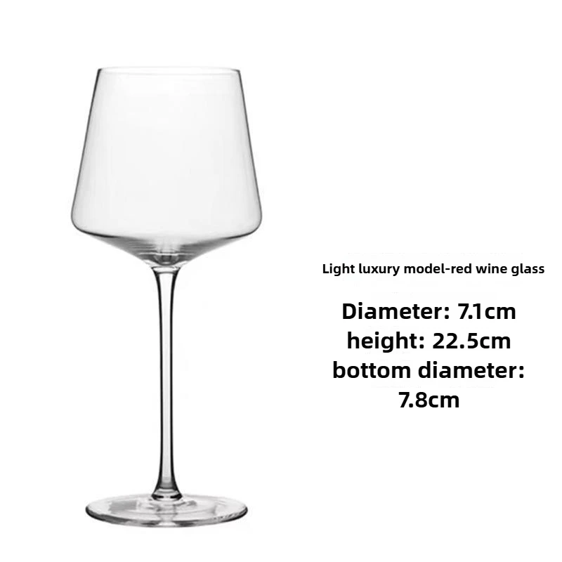 1pc Burgundy Crystal Cup Glass Red Wine Glass Goblet Grape Glass Home Nordic Style Handmade Lead-free Premium Wine Glass