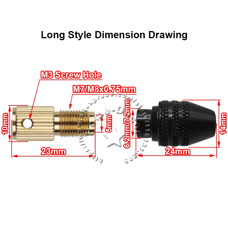 1PCS 0.3-3.2mm Multifunctional Micro Electric Grinding electric Drill Chuck Self tightening 2/2.3/3.17/4/5mm Hole