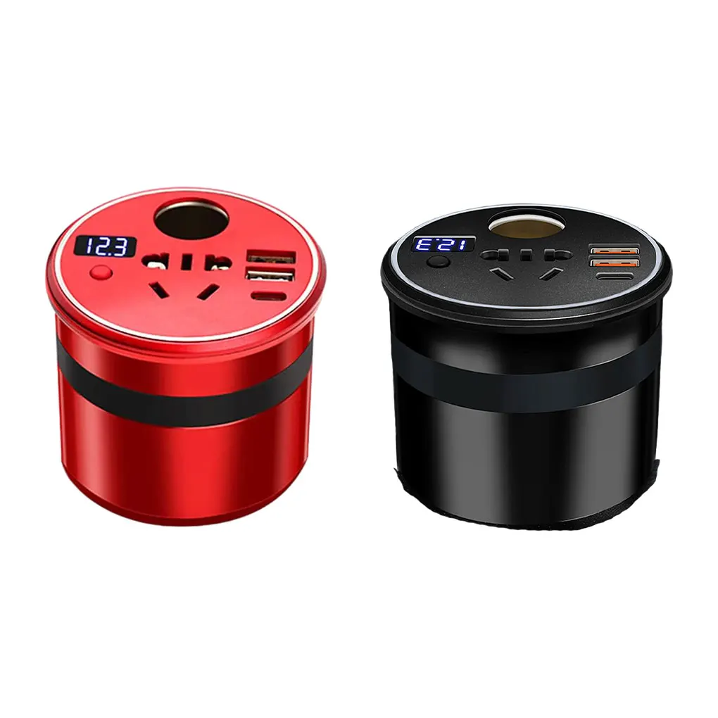 Durable And Compact Multifunctional Car Inverter For Powering Auto Accessories Easy-to-install Vehicle Accessories red