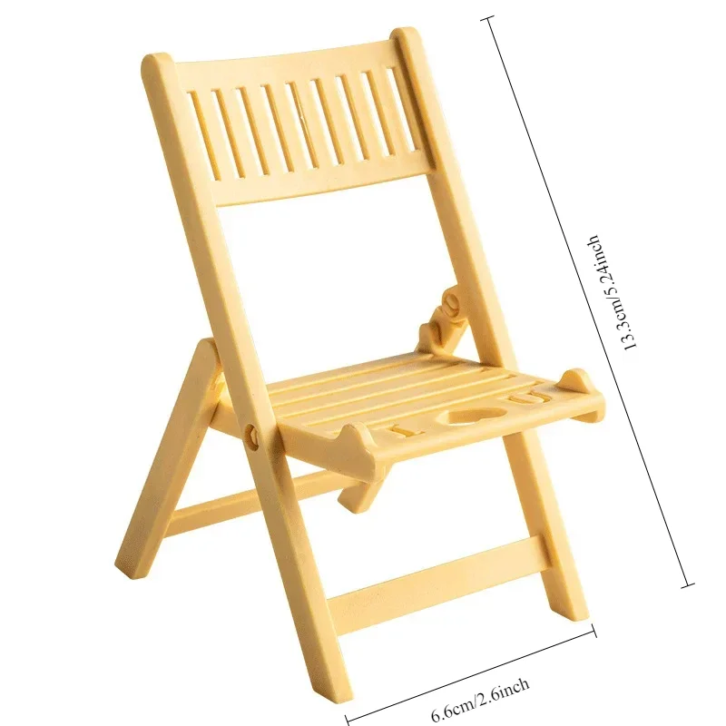 New Foldable Macaron Moblie Phone Holder Lazy Desktop Tablet Holder Beach Chair Portable Phone Holder Cute Chair Stool Cartoon