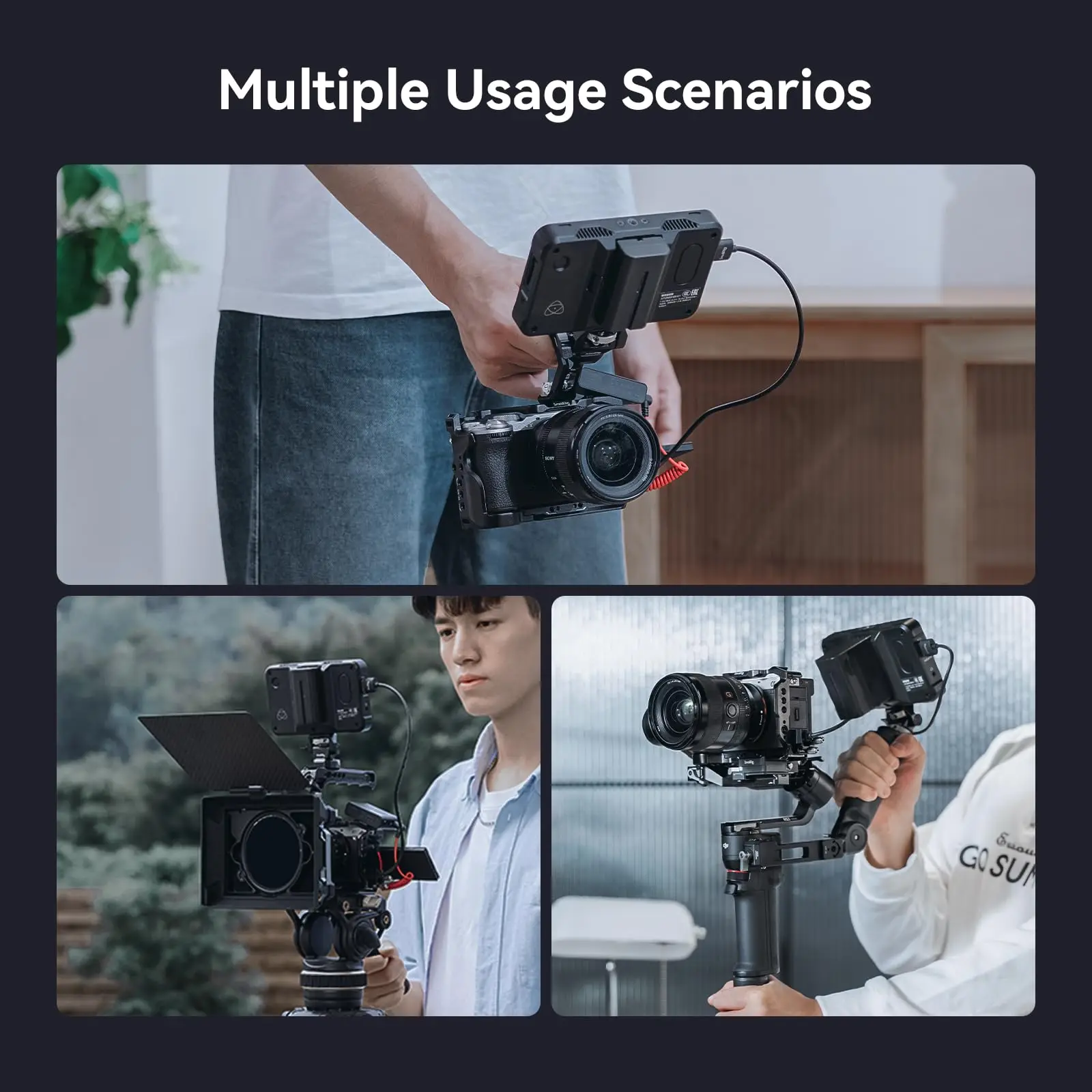 Cage SMALLRIG Pour Sony A7C II / A7CR - Avec Serre-Câble HDMI & Poignée Améliorée - Compatible Trépied Arca