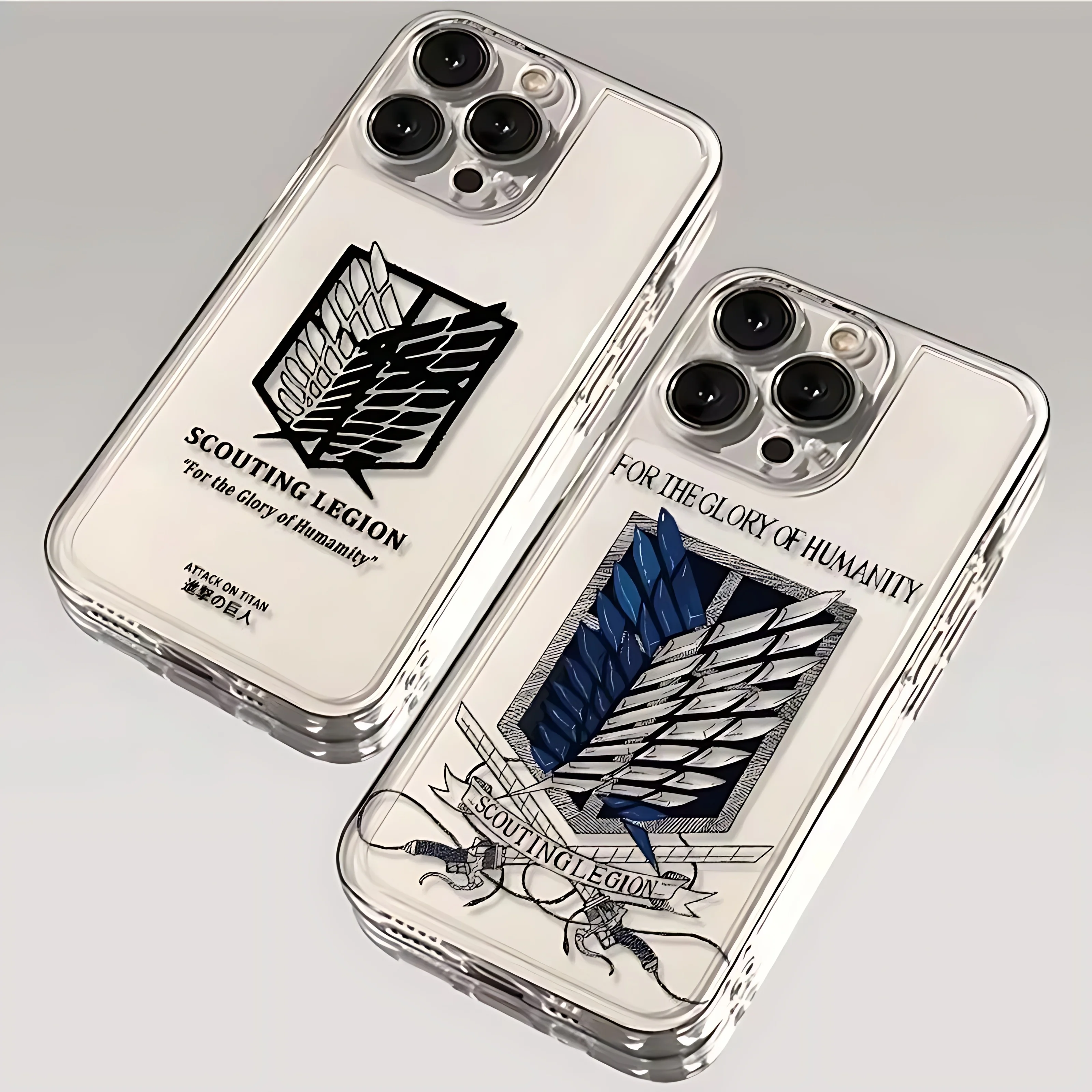 Anime Attack on Titan Clear Back Phone Case