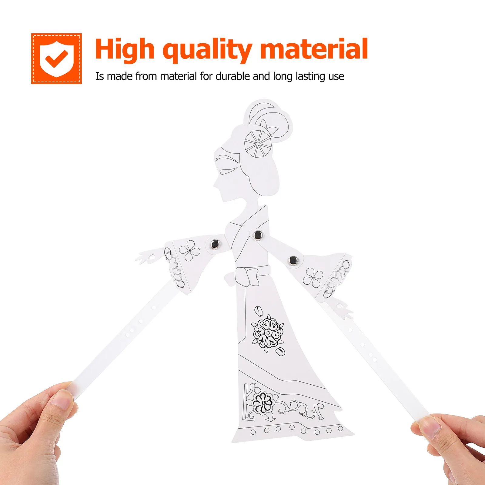 4 세트 DIY 그림자 인형극 키트 중국 전통 수제 키트 어린이를위한 교육 자료 공연 소품 조립 세트