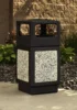 Canmeleon Garbage Can for Indoor and Outdoor Use, Durable & Weather-Resistant Trash Receptacle with Stone Panels, 38 Gallons 3