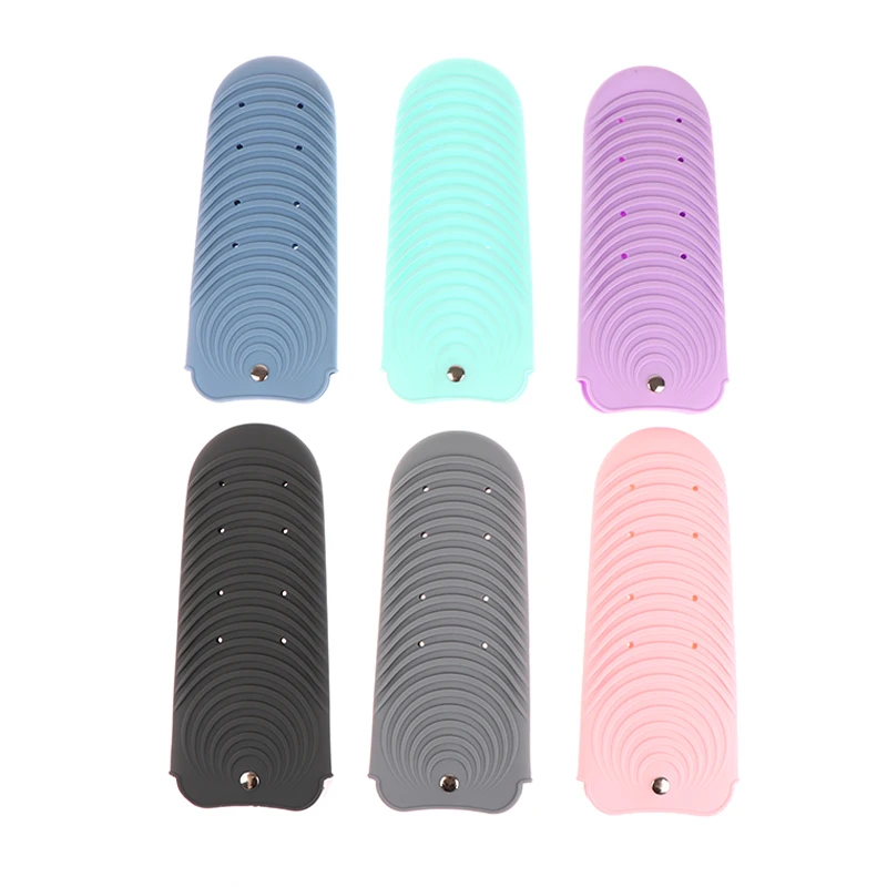 Hair Styling Tool For Curling Iron Hair Straightener Multi-function Non-slip Flat Iron Silicone Heat Resistant Travel Mat Pouch
