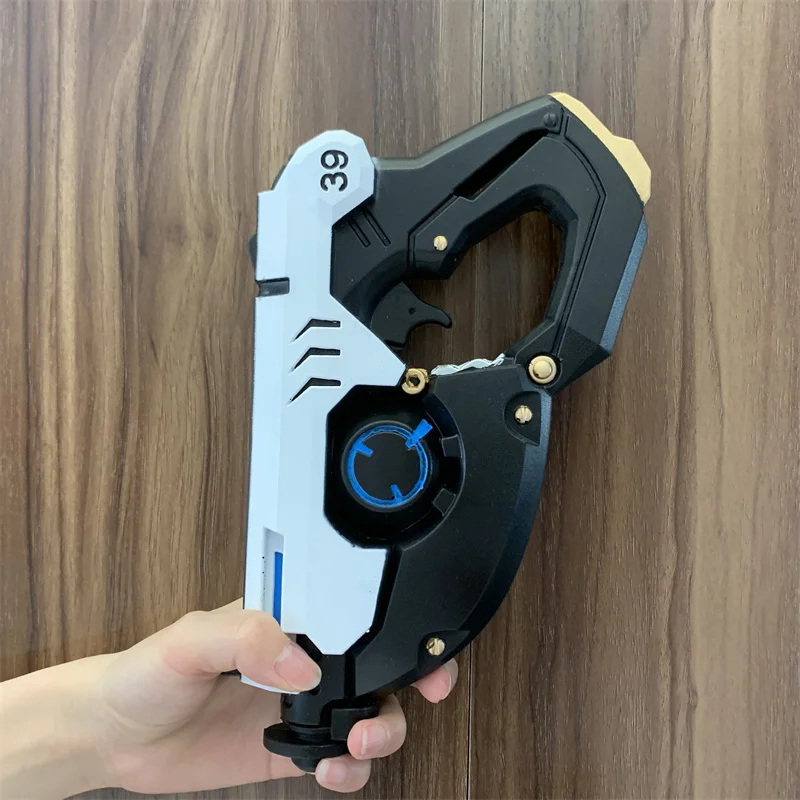 Game OW Tracer Revolvers Weapon Gun 1:1 Cosplay Safety PU Gift Outdoor Toy Rubber Soldier 76 D. va No Shooting cosplay prop cosplay toy