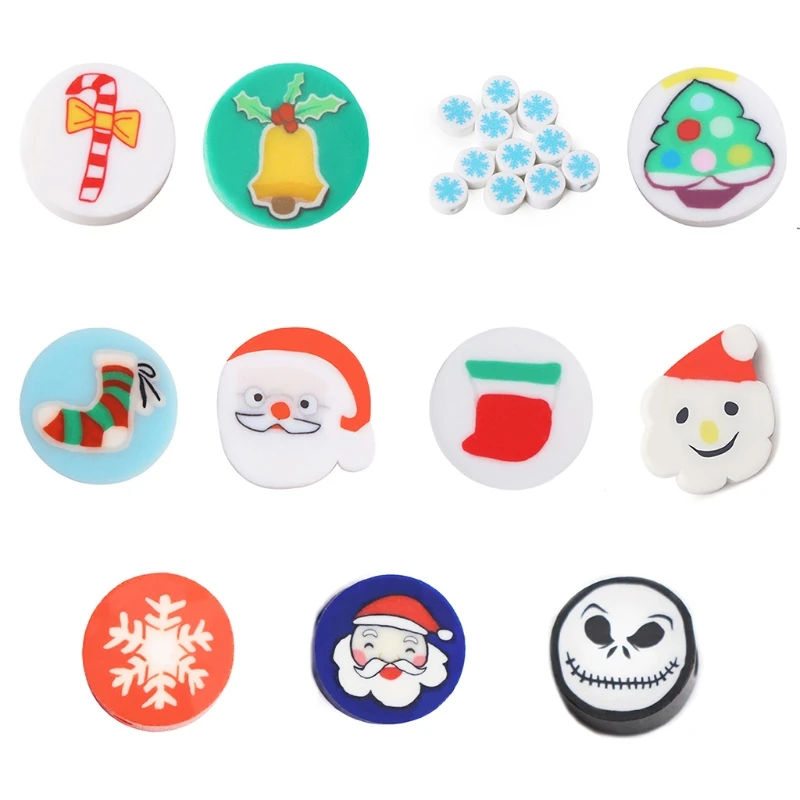 

Snowman Clay Beads Christmas Clay Beads Santa Clay Beads Parent-child Activity Cute Santa Claus Pattern Clay