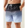 2025 Summer New Hawaii Vacation Beach Shorts Men's Casual Half Pants 3D Printed Striped Gradient Swimming Pants Beach 4