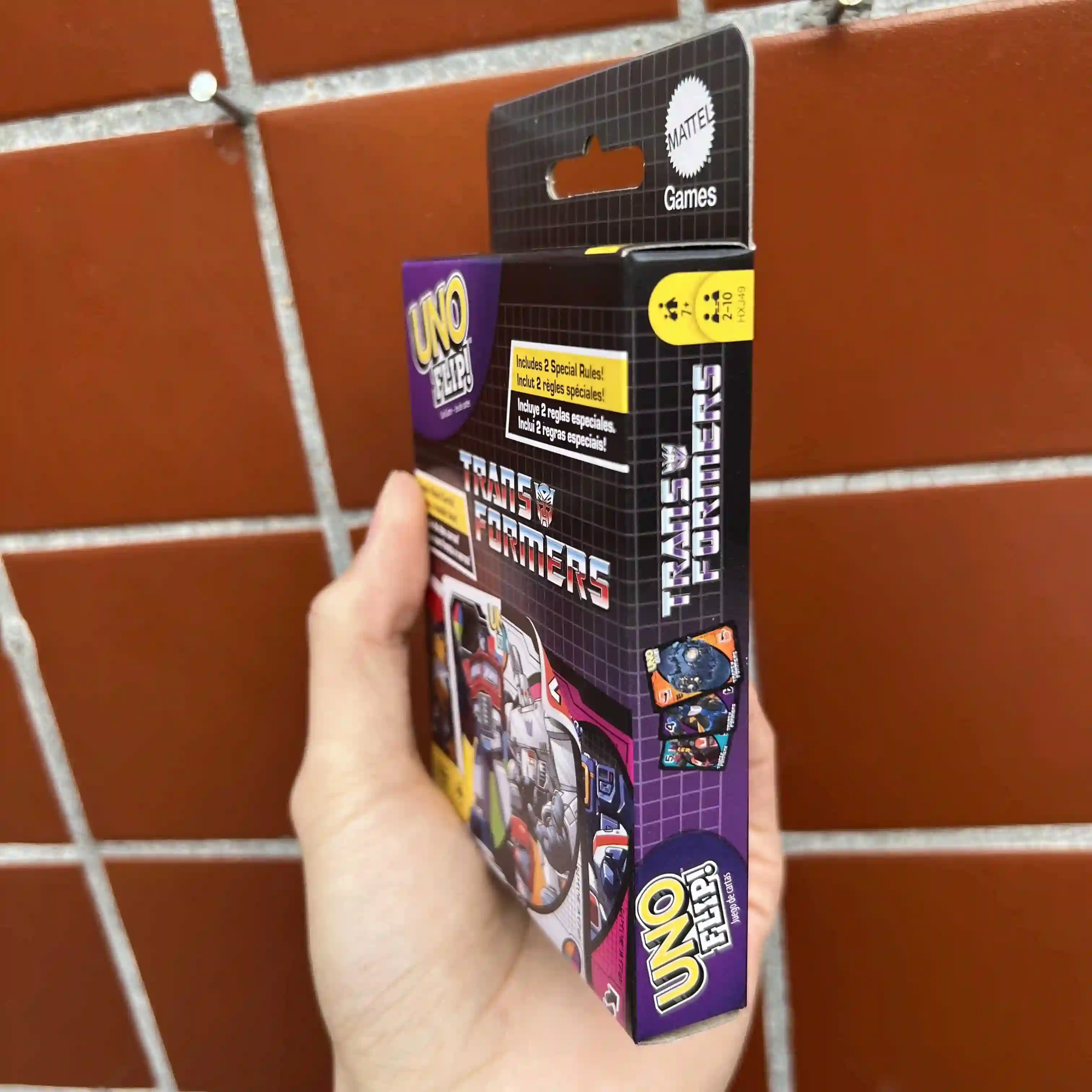 Original Mattel UNO Flip Transformers Card Game for Kids