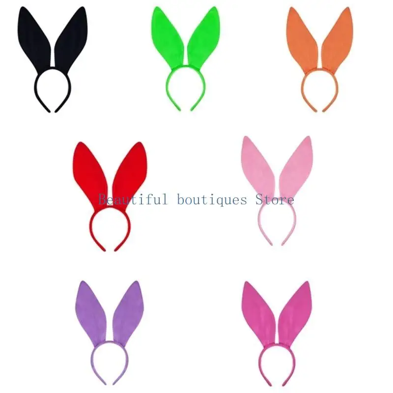 U4LF Kinder-Cosplay-Kaninchen-Stirnband für Party, Halloween, Kopfbedeckung für Musikfestivals, Fotoautomaten-Requisiten für – Detail 1