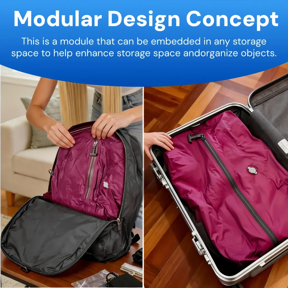 Travel Essentials Vacuum Storage Bags With Air Pump,Reusable Travel Practical Accessories Packing Cubes Vacuum Compression Bag
