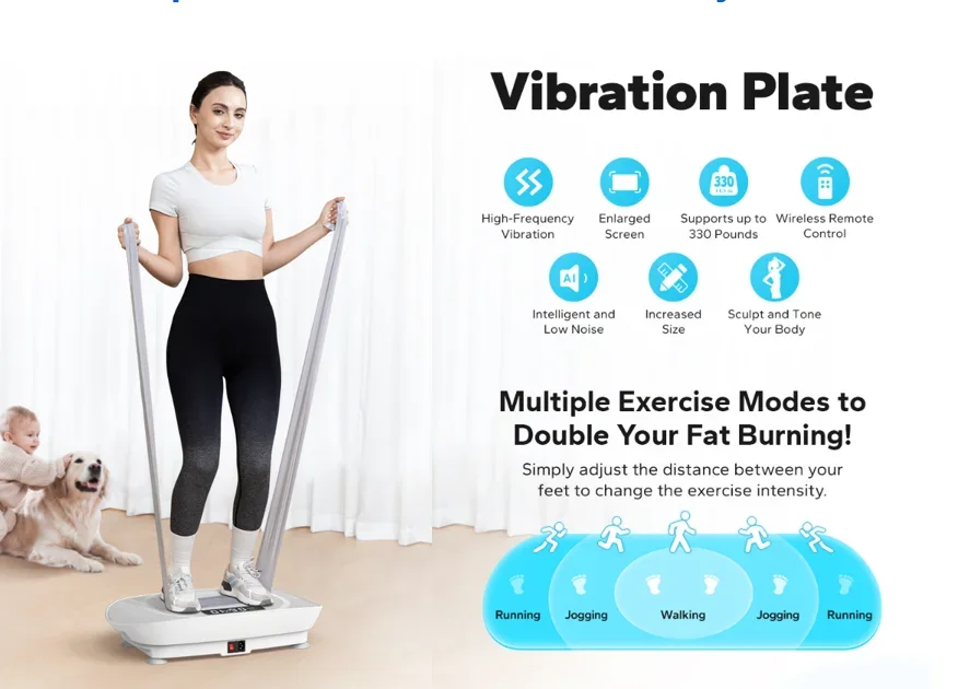 Crazy Fitness Massage of Vibration Plate Exercise Machine for Burn Whole Body Calorie