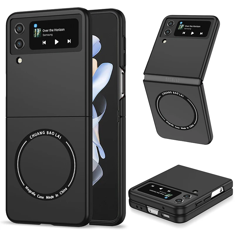 

Магнитный чехол с беспроводной зарядкой для Galaxy Z Flip 3 4 Magsafe, противоударный чехол с защитой от отпечатков пальцев и отпечатков пальцев