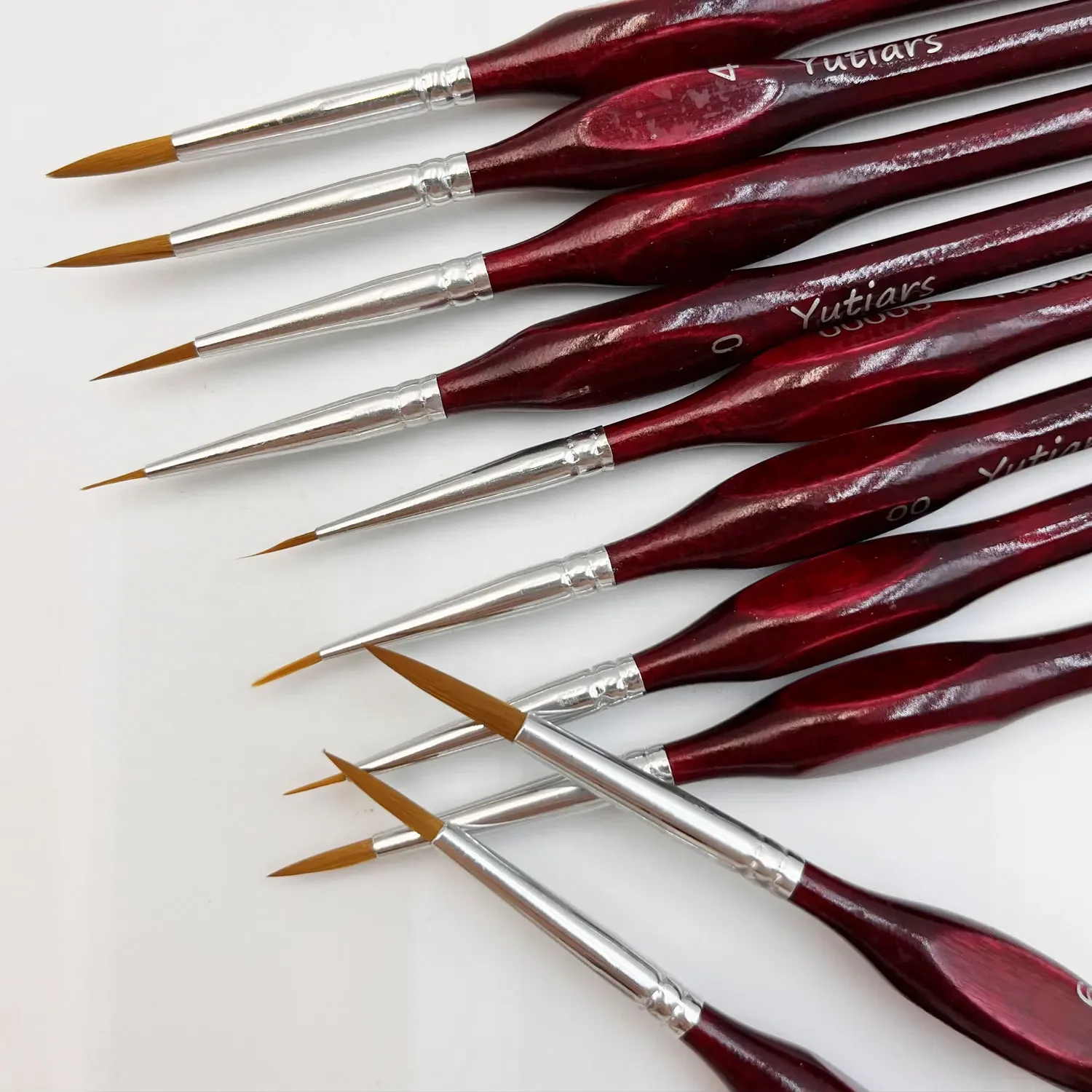 10Pcs Detail Paint Brushes Extra Fine Detail Miniature Paint Brush Set fine Paint Brush for Miniature Painting Small Scale Mode 2